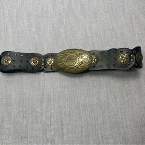 Unbranded Faux Leather Large Buckle Adjustable Belt